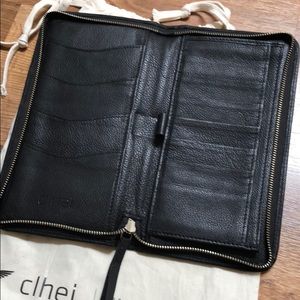 clhei Bags - Clhei black leather travel wallet clhei Bags - Clhei black leather travel wallet